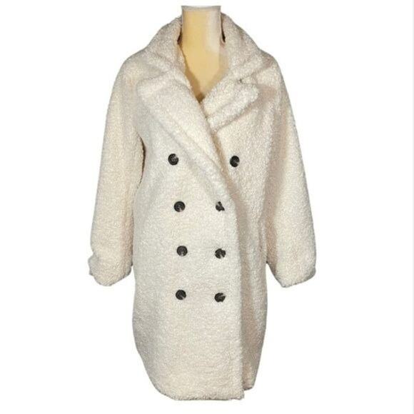 Blank NYC Sea Salt Faux Sherpa Coat, M - Picture 5 of 11